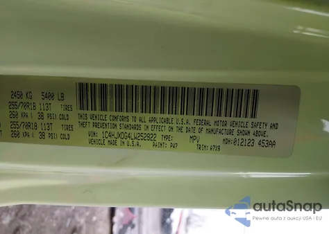 2020 Jeep Wrangler Unlimited Sport Altitude 4X4 from USA, damaged, VIN 1C4HJXDG4LW252822